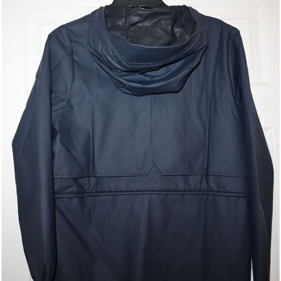 RAINS 18550 Women's Sz XS Navy Blue String Parka Waterproof Rain Jacket $155 - Picture 10 of 11